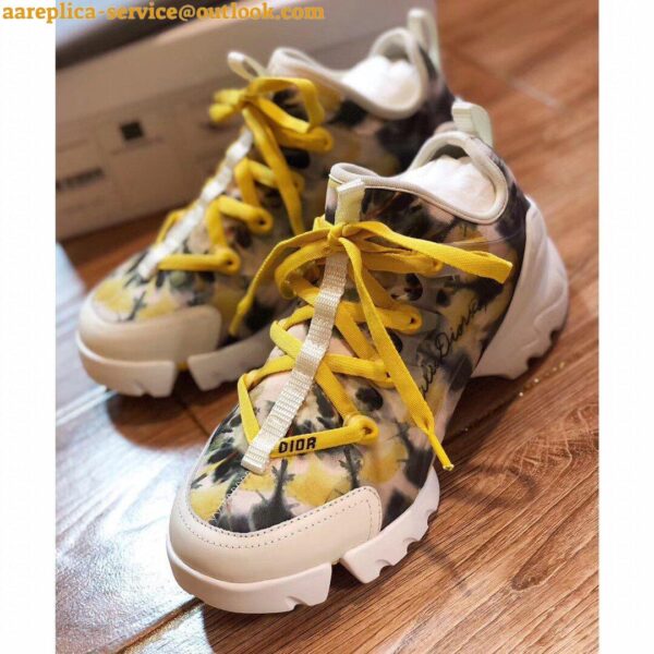 Replica Dior D-Connect Sneakers In Jade Kaleidiorscopic Neoprene 11