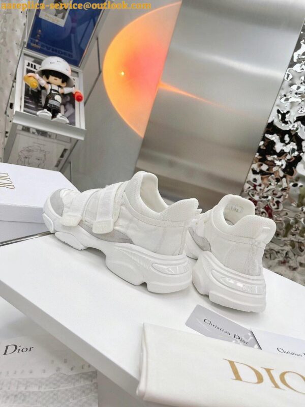 Replica Dior D-Wander Sneakers In White Camouflage Technical Fabric 12