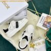 Replica Dior Dior-ID Sneakers In White Leather with Green Strap 2