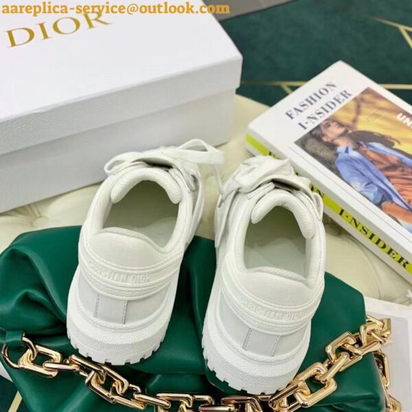 Replica Dior Dior-ID Sneakers In White Leather with Black Strap 6