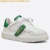 Replica Dior Dior-ID Sneakers In White Leather with Black Strap