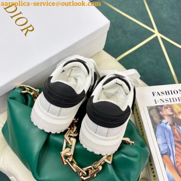 Replica Dior Dior-ID Sneakers In White Leather with Black Strap 14