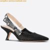 Replica Dior J'Adior Slingback Pumps 65mm In Black Patent Calfskin 2