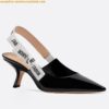 Replica Dior J'Adior Slingback Pumps 65mm In Black Micro Mesh