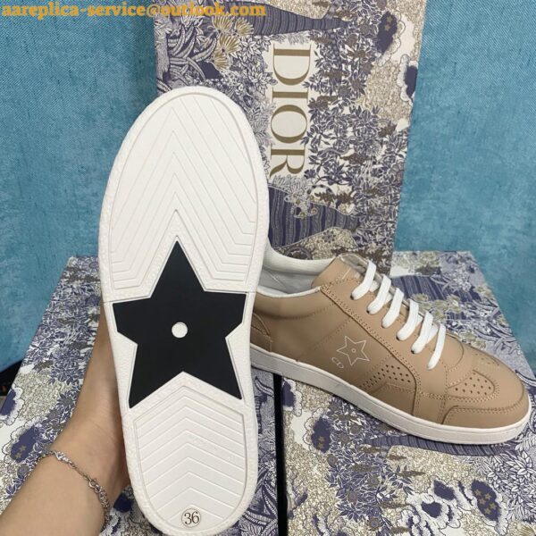 Replica Dior Star Low-top Sneakers In Beige Calfskin 10