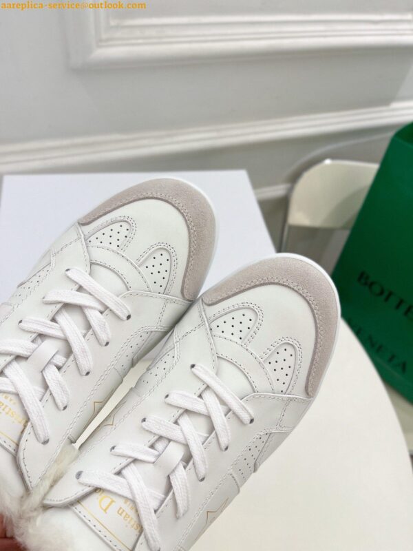 Replica Dior Star Low-top Sneakers in White Calfskin and Shearling 12