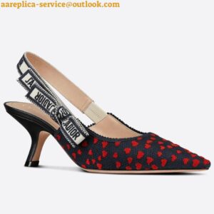 Replica Dior J'Adior Slingback Pumps 65mm In Hearts I Love Cotton