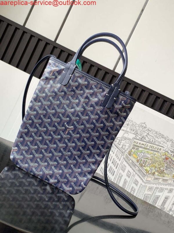 Replica Goyard POICLAPMLTY11CL61P Poitiers Claire Voie Bag Navy Blue