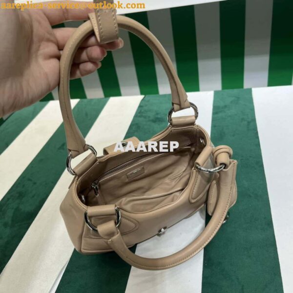 Replica Prada 1BA368 Moon padded nappa-leather bag Apricot 9