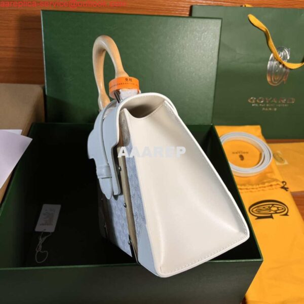 Replica Goyard Sac Saigon Pm Bag BPMLTY07CL07P White 5