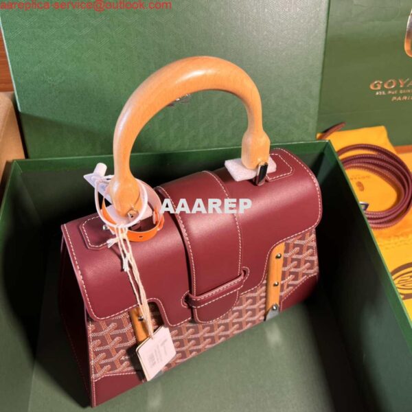 Replica Goyard Sac Saigon Pm Bag BPMLTY07CL07P Wine Red 4