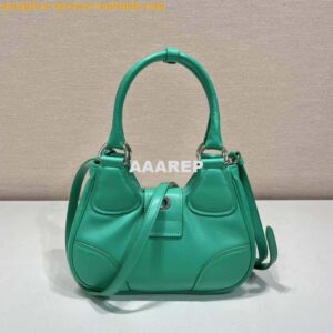 Replica Prada 1BA368 Moon padded nappa-leather bag Green 2