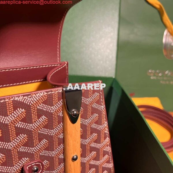 Replica Goyard Sac Saigon Pm Bag BPMLTY07CL07P Wine Red 8