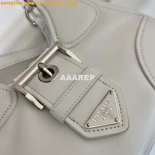 Replica Prada 1BA368 Moon padded nappa-leather bag White 4