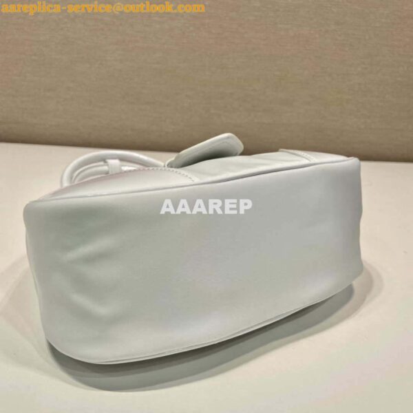 Replica Prada 1BA368 Moon padded patent leather bag White 8