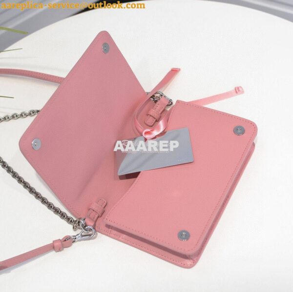Replica Prada Nylon And Leather Mini-bag 1BP019 Pink 6