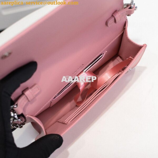 Replica Prada Nylon And Leather Mini-bag 1BP019 Pink 7