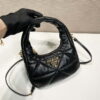 Replica Prada 1BA384 Prada Soft Padded Nappa Leather Mini Bag Black 2