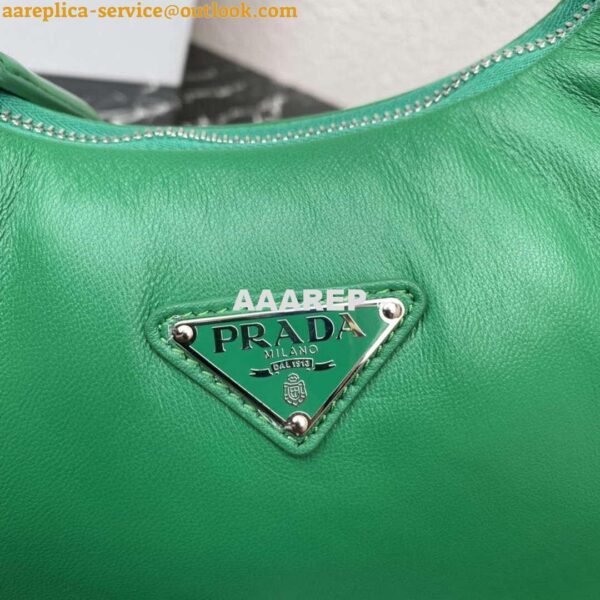 Replica Prada 1BA384 Prada Soft Padded Nappa Leather Mini Bag Green 5