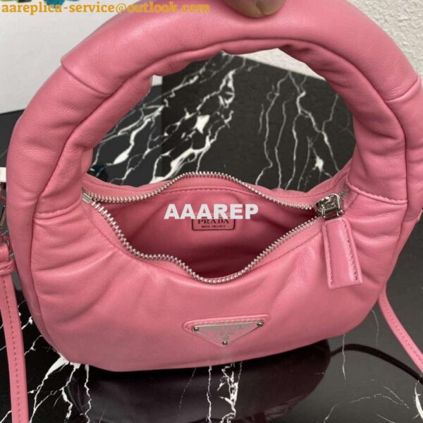 Replica Prada 1BA384 Prada Soft Padded Nappa Leather Mini Bag Pink 9