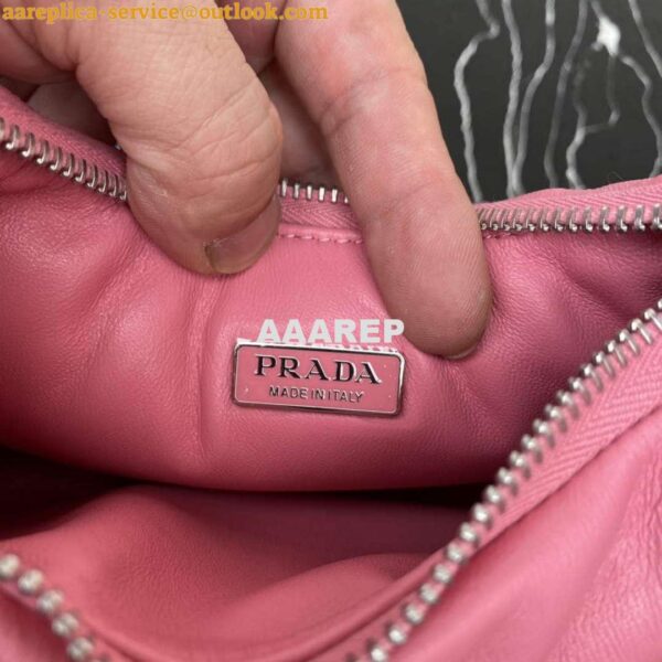 Replica Prada 1BA384 Prada Soft Padded Nappa Leather Mini Bag Pink 10