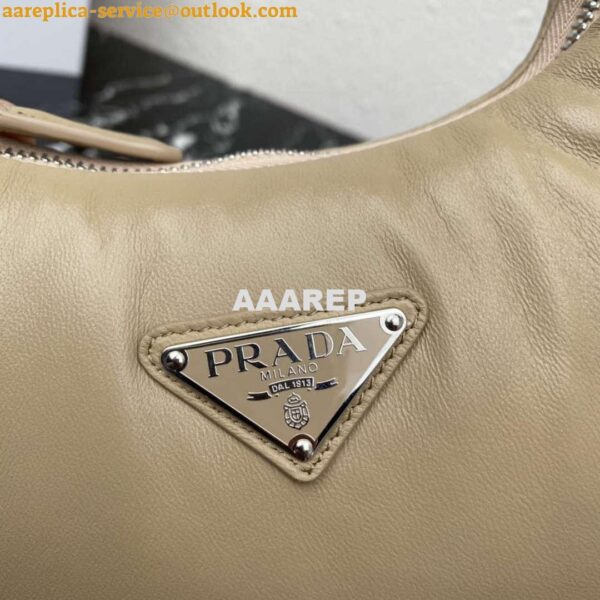 Replica Prada 1BA384 Prada Soft Padded Nappa Leather Mini Bag Tan 5