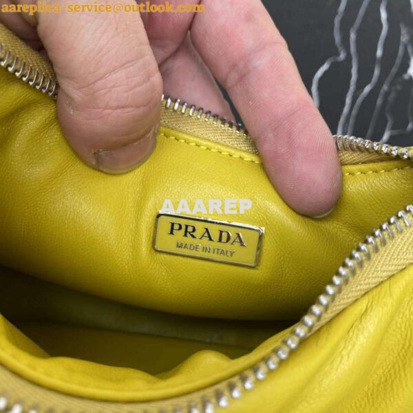 Replica Prada 1BA384 Prada Soft Padded Nappa Leather Mini Bag Yellow 10