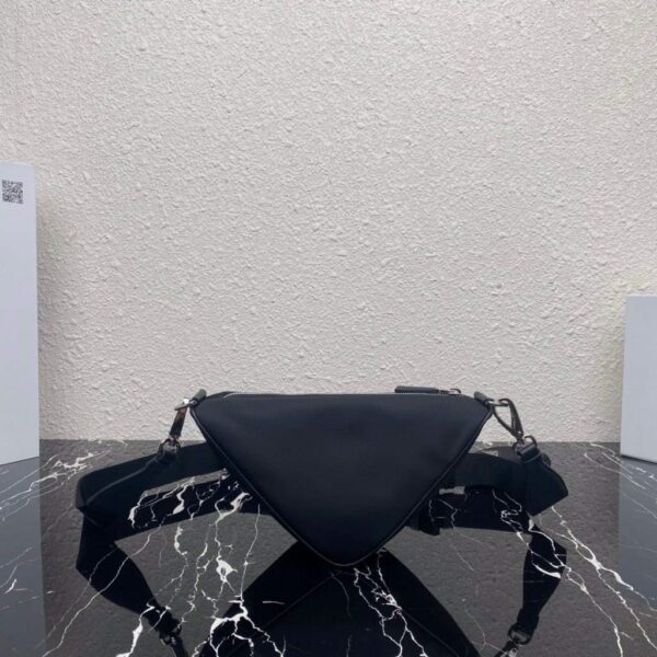 Replica Prada Nylon Prada Triangle shoulder bag 1BH190 Black 3