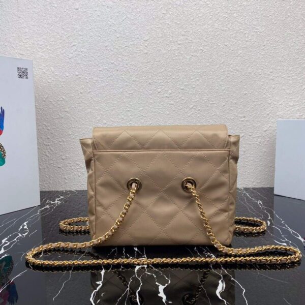 Replica Prada Nylon Vintage Chain Stray Bag 1BD620 Apricot 3