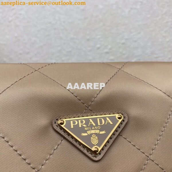 Replica Prada Nylon Vintage Chain Stray Bag 1BD620 Apricot 6