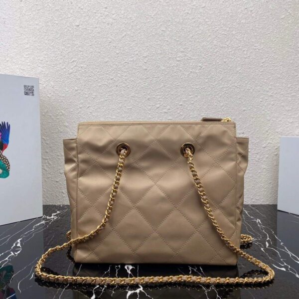 Replica Prada Nylon Vintage Chain Stray Bag 1BD621 Apricot 3