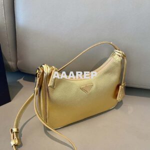 Replica Prada 1BC204 Saffiano Leather Mini-Bag Gold 2