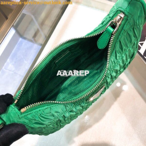 Replica Prada Nylon And Saffiano Leather Mini Bag 1NE204 Green 9