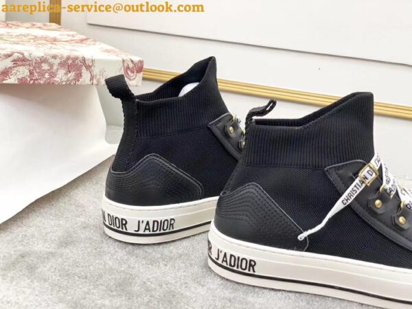 Replica Dior Walk'N'Dior Mid-top Sneakers In Black Technical Knit 6