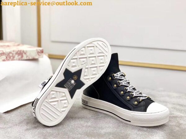 Replica Dior Walk'N'Dior Mid-top Sneakers In Black Technical Knit 10