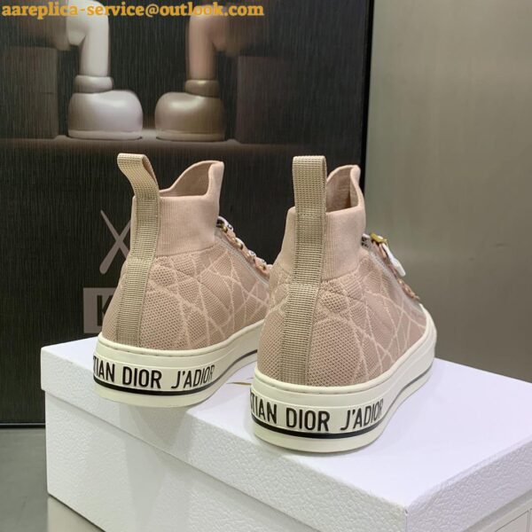 Replica Dior Walk'n'Dior Mid-top Sneakers In Nude Macrocannage Technical Mesh 17