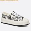 Replica Dior Walk'n'Dior Sneakers In Black Cotton Canvas