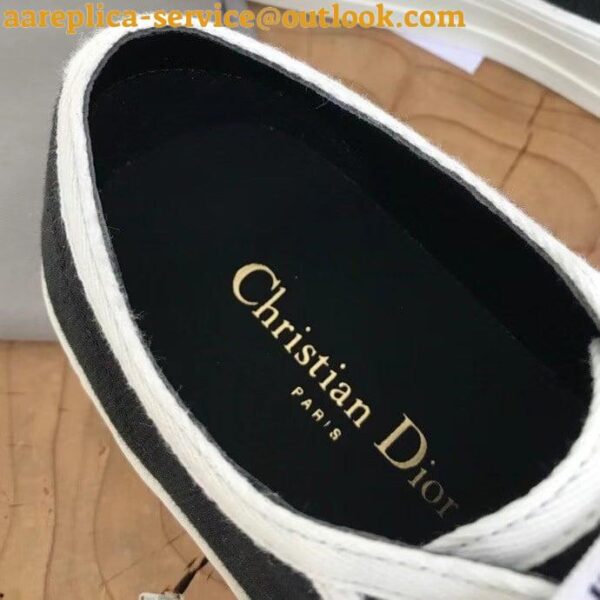 Replica Dior Walk'n'Dior Sneakers In Black Cotton Canvas 7