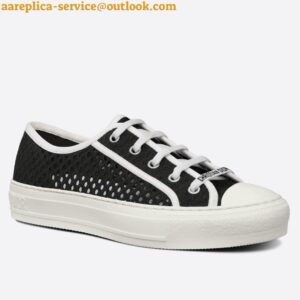 Replica Dior Walk'n'Dior Sneakers In Black Mesh Embroidery 2