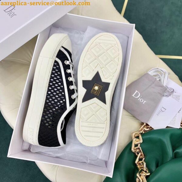 Replica Dior Walk'n'Dior Sneakers In Black Mesh Embroidery 9