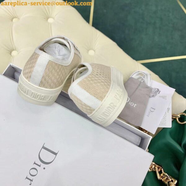 Replica Dior Walk'n'Dior Sneakers In Cream Mesh Embroidery 5