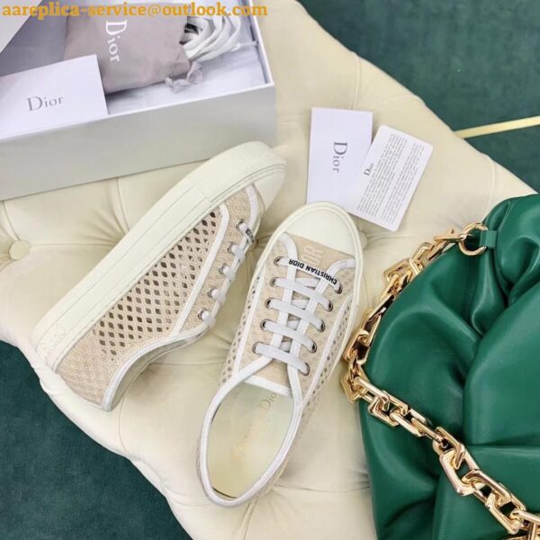 Replica Dior Walk'n'Dior Sneakers In Cream Mesh Embroidery 8