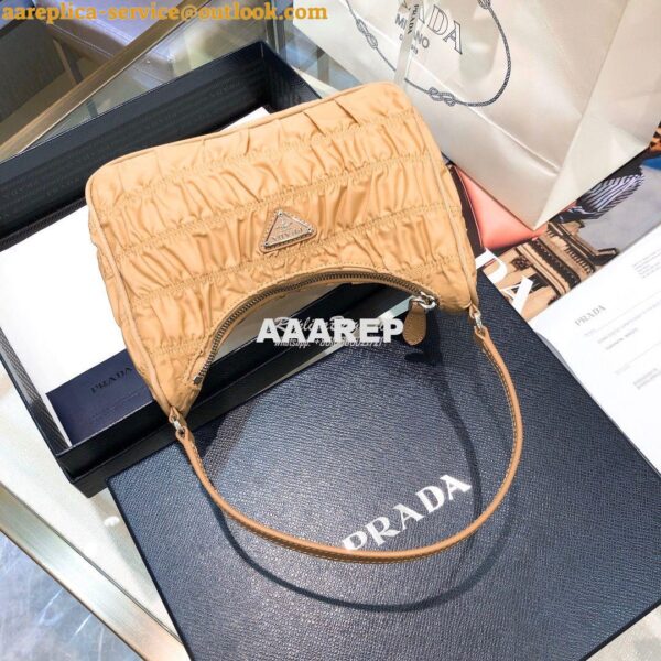 Replica Prada Nylon And Saffiano Leather Mini Bag 1NE204 Nude 4