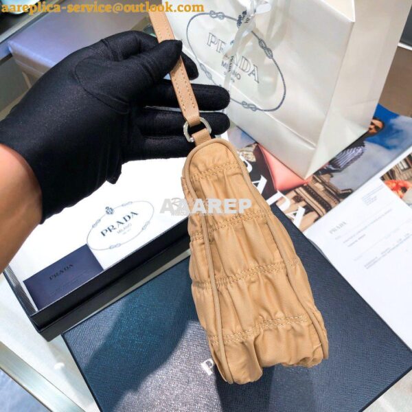 Replica Prada Nylon And Saffiano Leather Mini Bag 1NE204 Nude 5