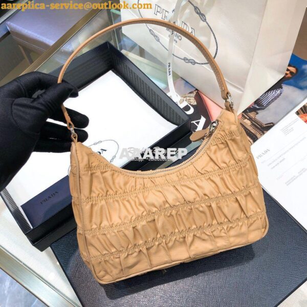 Replica Prada Nylon And Saffiano Leather Mini Bag 1NE204 Nude 6