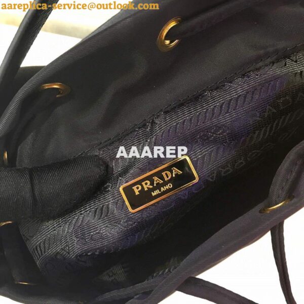 Replica Prada 1BH038 Prada Duet Re-Nylon Bucket shoulder bag Black 10