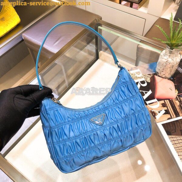 Replica Prada Nylon And Saffiano Leather Mini Bag 1NE204 Periwinkle Bl 3