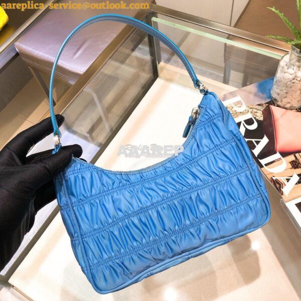 Replica Prada Nylon And Saffiano Leather Mini Bag 1NE204 Periwinkle Bl 6