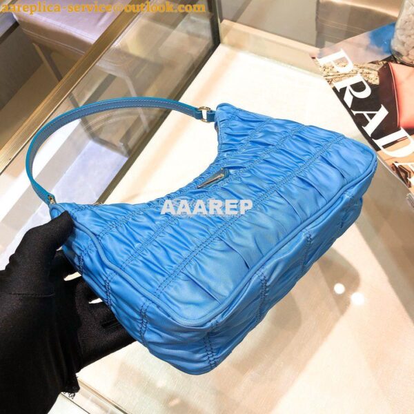 Replica Prada Nylon And Saffiano Leather Mini Bag 1NE204 Periwinkle Bl 8