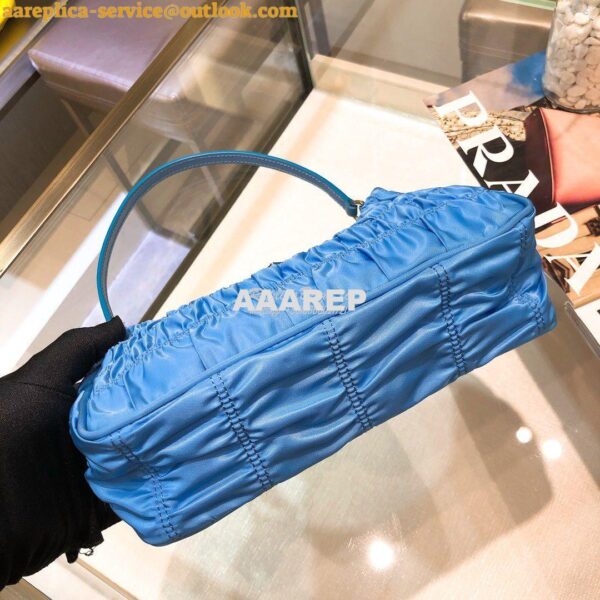 Replica Prada Nylon And Saffiano Leather Mini Bag 1NE204 Periwinkle Bl 9